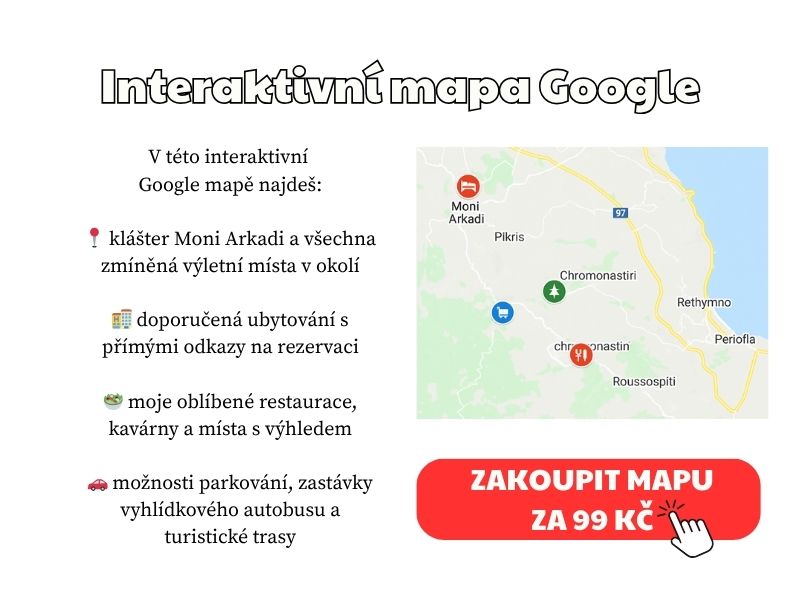 Interaktivní Google mapa - Moni Arkadi